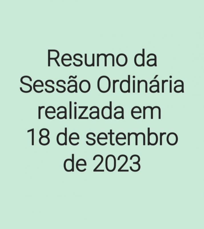 SESSÃO ORDINÁRIA